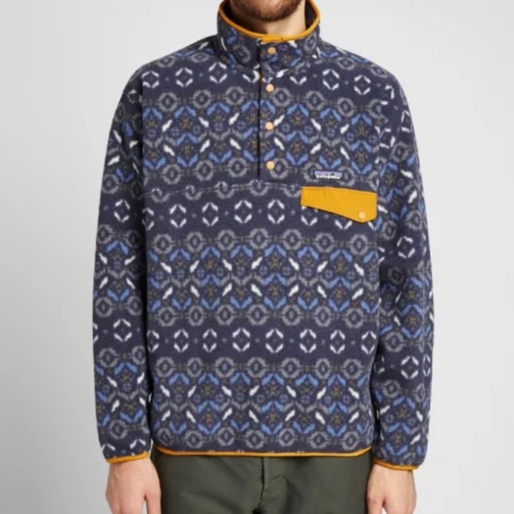 Patagonia Synchilla fleece Snap T Pullover blue Tundra Cluster half zip size XS - Picture 10 of 16